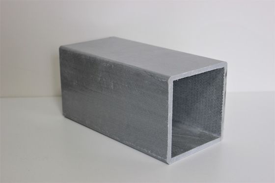 Lightweight Pultrusion FRP Square Tube 3 Inch High Tensile Grey