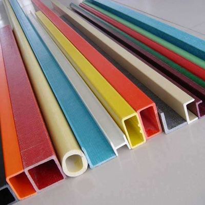 Red Blue FRP Pultruded Profiles Lightweight Square Tube For Transportation